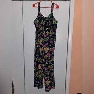 Plus size floral jumpsuit